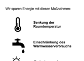 Energiesparmaßnahmen durch die Stadtverwaltung