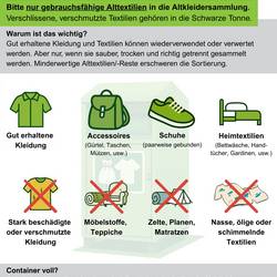 Wichtige Information zu den Altkleidercontainern